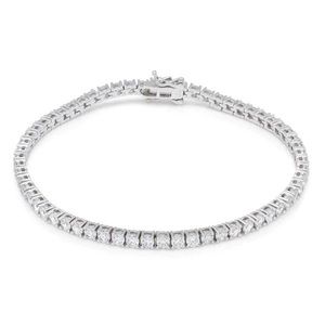 TENNIS BRACELET WHITE GOLD PLATED 8”